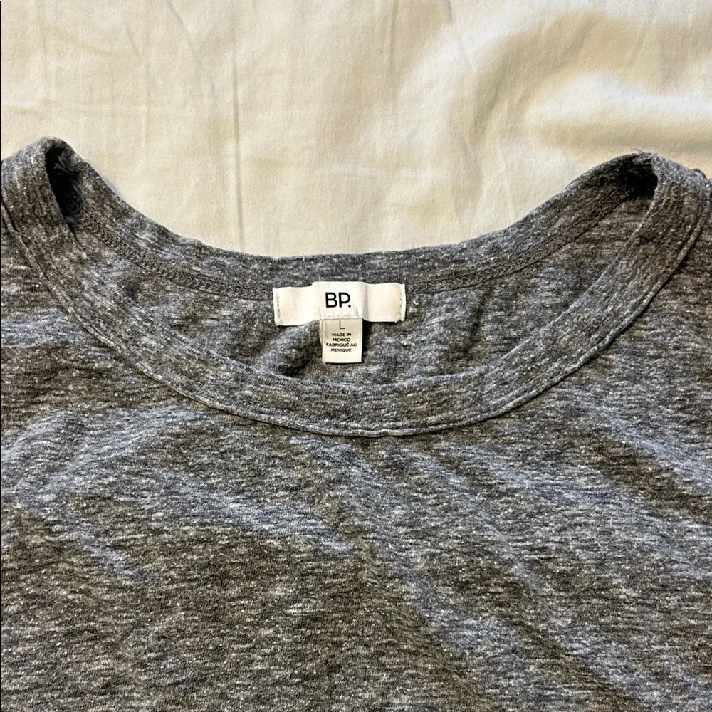 bp Gray Ribbed Cropped Muscle Tank - Picture 2 of 4